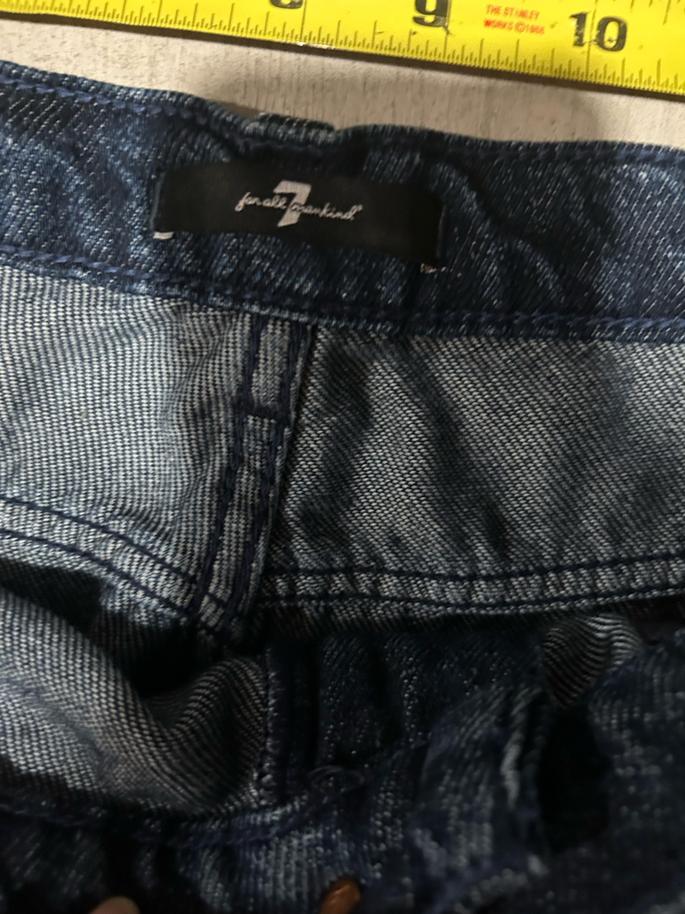 7 For All Mankind Womens  Modern Dojo Tailorless wide leg Jean Size 30 - Picture 5 of 9